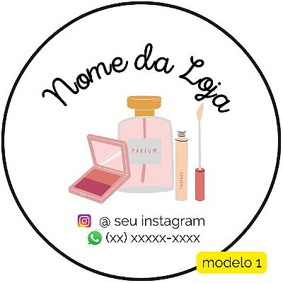 120 Adesivos Logotipo Com Maquiagem (4 cm)
