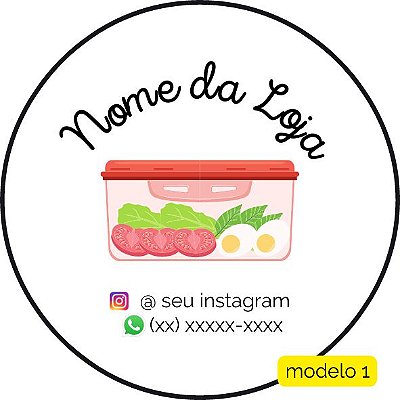 120 Adesivos Logotipo com Marmita (4 cm)