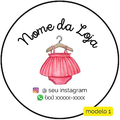 120 Adesivos Logotipo com Roupa Baby (4 cm)