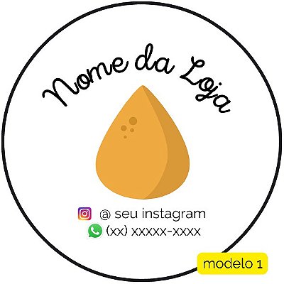 120 Adesivos Logotipo com Salgadinhos (4 cm)