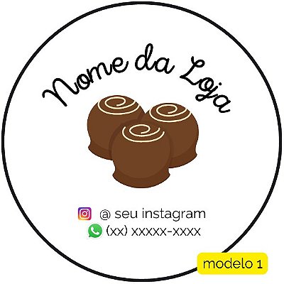 120 Adesivos Logotipo com Trufa (4 cm)