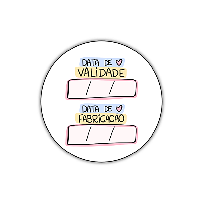 48 Adesivos - Data de Validade e Fabricação