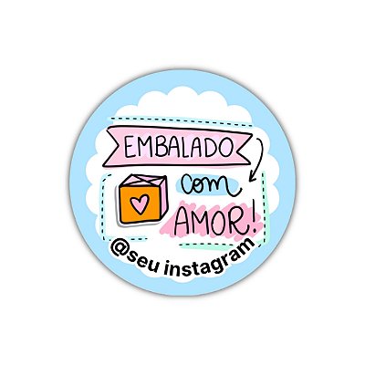 120 Adesivos - Embalado com Amor