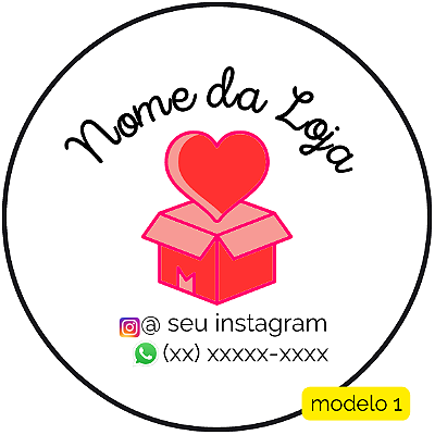 120 Adesivos Logotipo com Presentes (4 cm)