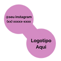 Lacre Com Logotipo c/ Instagram e WhatsApp 8 x 4 cm