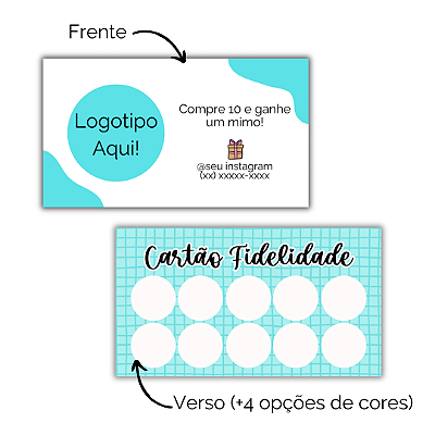 Cartão de Fidelidade Frente e Verso