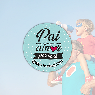 48 Adesivos Dia dos Pais - Modelo 1