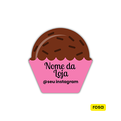 120 Adesivos Mini Brigadeiro (3 cm)