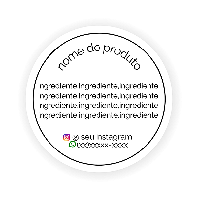 120 und Adesivo Ingredientes Com Instagram e Whatsapp