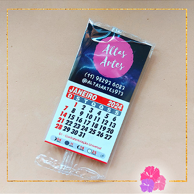Calendário Imã Geladeira 2026 - Personalizado com Sua Arte