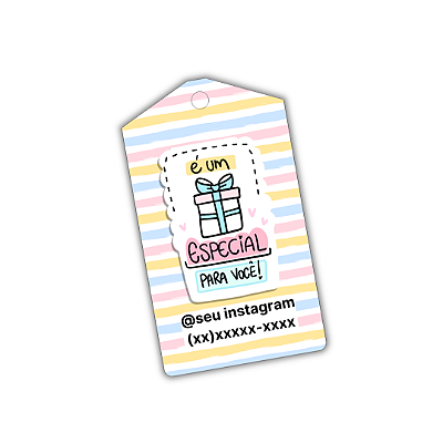 100 Tags - É Um Presente Especial Pra Você  7x4 cm