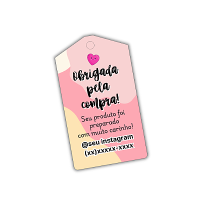 100 Tags - Obrigada Pela Compra!