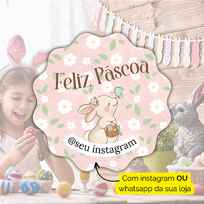 48 Adesivos Páscoa 2024 - Modelo 4