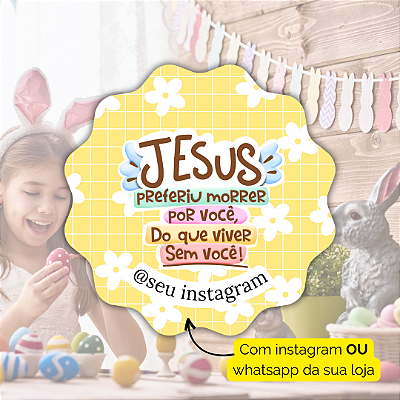 48 Adesivos Páscoa 2024 - Modelo 12