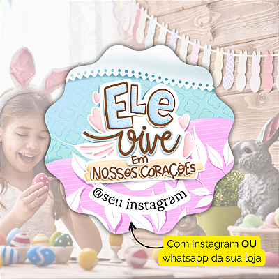 48 Adesivos Páscoa 2024 - Modelo 13