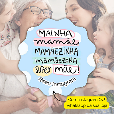 48 Adesivos Dia Das Maes 2024 - Modelo 14