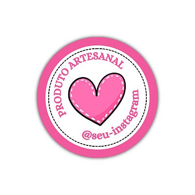 120 Adesivos - Produto artesanal (rosa)