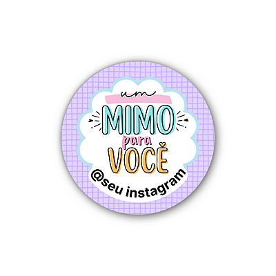 48 Adesivos c/ Instagram - Um Mimo Pra Você (roxo)
