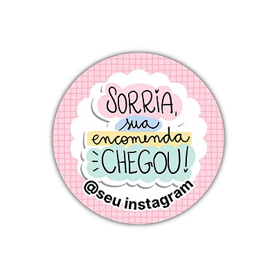 120 Adesivos - Sorria sua encomenda chegou