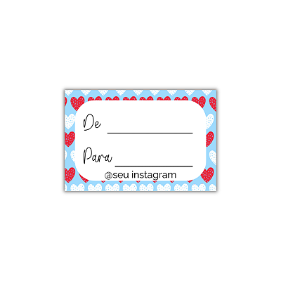 MODELO 18 - 50 Adesivos De: Para: Com Instagram
