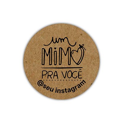 120 Adesivos - Um Mimo Pra Você (kraft)