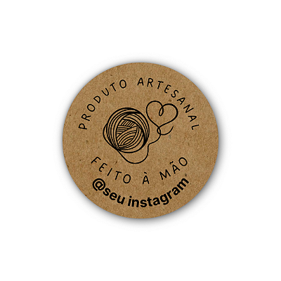 48 Adesivos c/ Instagram - Produto Artesanal Feito Á Mão (kraft, novelo,coração)