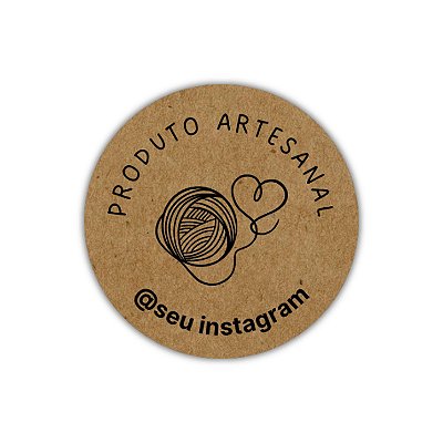 120 Adesivos - Produto artesanal (kraft)