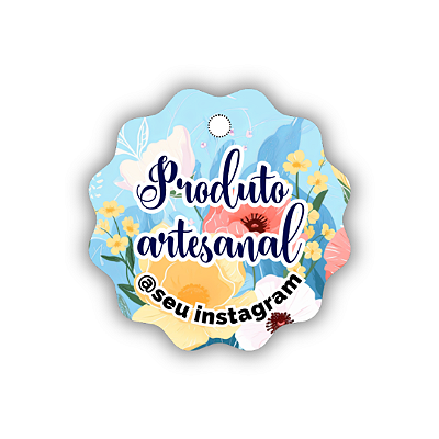 100 Tags - Produto Artesanal (flores) (5cm)