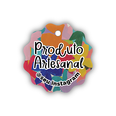 100 Tags - Produto Artesanal (colorido) (5cm)