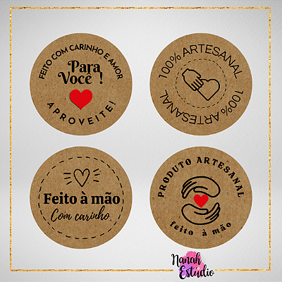 Nº 1 (KRAFT) - Combo 240 Adesivos de Embalagem