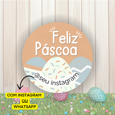 48 Adesivos Páscoa 2025 - Modelo 1