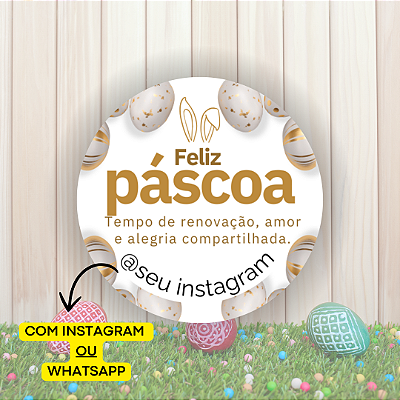 48 Adesivos Páscoa 2025 - Modelo 2