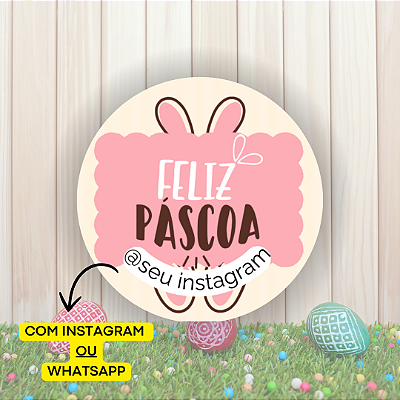 48 Adesivos Páscoa 2025 - Modelo 3