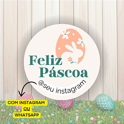48 Adesivos Páscoa 2025 - Modelo 4