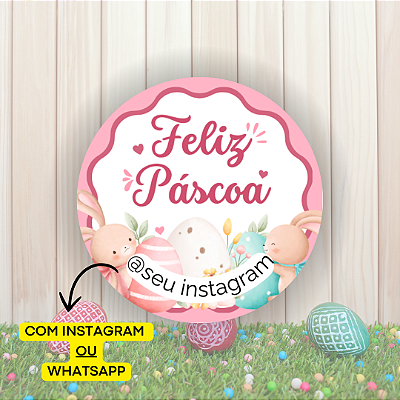 48 Adesivos Páscoa 2025 - Modelo 6