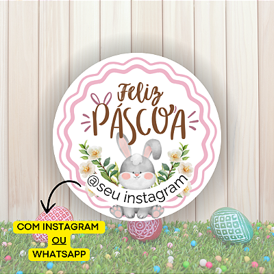 48 Adesivos Páscoa 2025 - Modelo 7