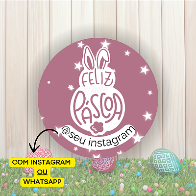 48 Adesivos Páscoa 2025 - Modelo 10