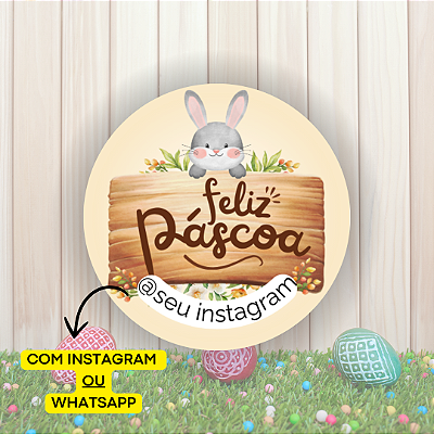48 Adesivos Páscoa 2025 - Modelo 11
