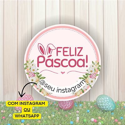 48 Adesivos Páscoa 2025 - Modelo 12
