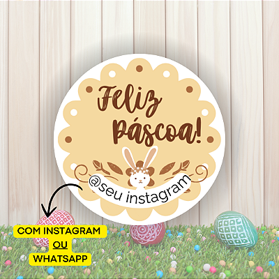 48 Adesivos Páscoa 2025 - Modelo 13