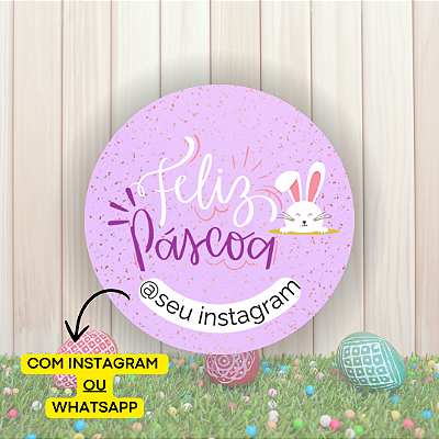 48 Adesivos Páscoa 2025 - Modelo 14