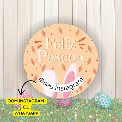 48 Adesivos Páscoa 2025 - Modelo 17