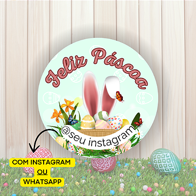 48 Adesivos Páscoa 2025 - Modelo 18