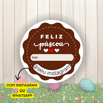 48 Adesivos Páscoa 2025 - Modelo 20