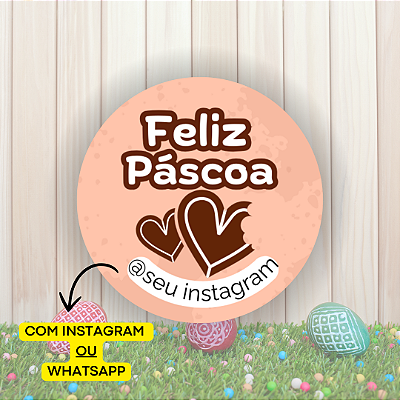 48 Adesivos Páscoa 2025 - Modelo 23