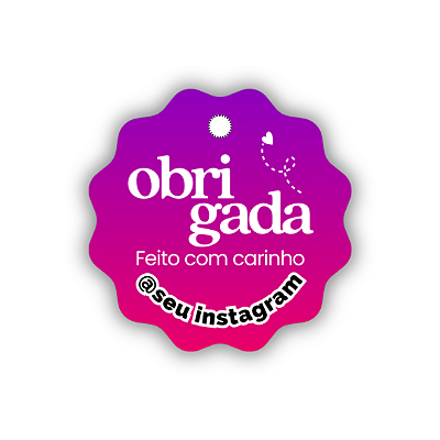 100 Tags - Obrigada Pela Compra (rosa,roxo) (5cm)