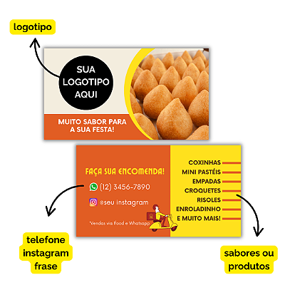 MODELO 4- Cartão de Visita Com Texto, Instagram e Whatsapp