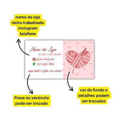 MODELO 13 - Cartão de Visita Com Texto, Instagram e Whatsapp