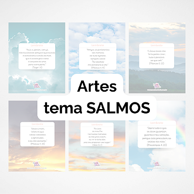 Pacote com 30 Artes  - Tema Salmos