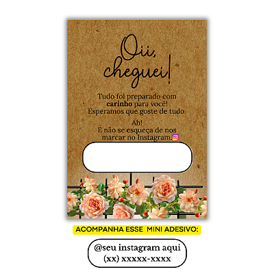 Nº 16 -100 Mini Panfleto + 100 Mini Adesivos C/ Instagram e Telefone